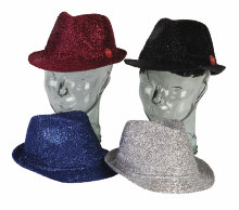 Nyttårshatt med glitter og LED-lys